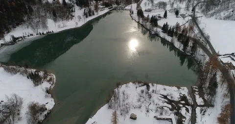 Lago di Maen Italy Stock Footage 121010553