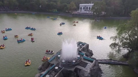 Lago Mayor at Chapultepec Park, Mexico City Stock Footage 44349028