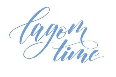 Lagom time calligraphy Stock Illustration