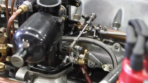 Lagonda Classic Racing Car Engine Stock Footage 41644800