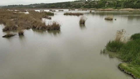 Lagoon aerial view Stock Footage 242408428