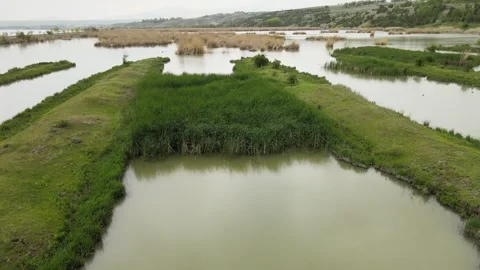 Lagoon aerial view Stock Footage 242408662