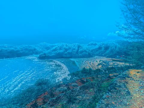 Lagoon beach Baron on Java Island in Indonesia. Fotos de archivo