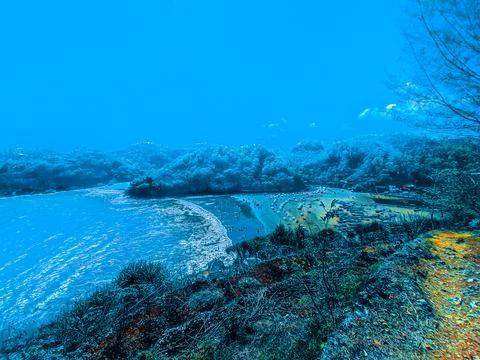 Lagoon beach Baron on Java Island in Indonesia. Fotos de archivo