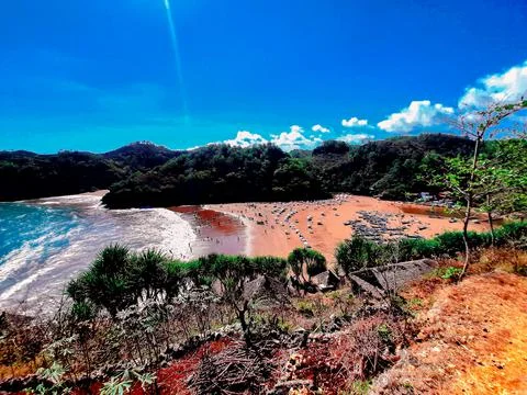 Lagoon beach Baron on Java Island in Indonesia. Fotos de archivo
