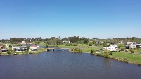 Lagoon Bridge Country Stock Footage 117447775