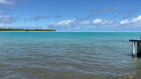 Lagoon harbor in Maupiti Vidéo 344307997