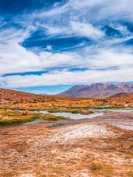 Lagoon landscape in Bolivia Stock Photos