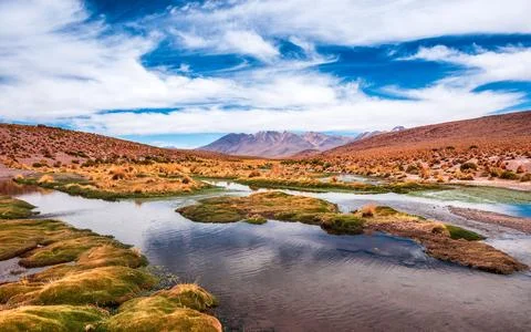 Lagoon landscape in Bolivia Stock Photos