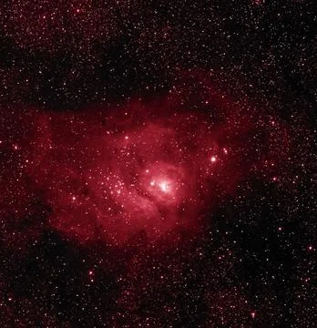 Lagoon nebula M8 Messier in constellation Sagittarius in Hydrogen Alpha fil.. 스톡 일러스트