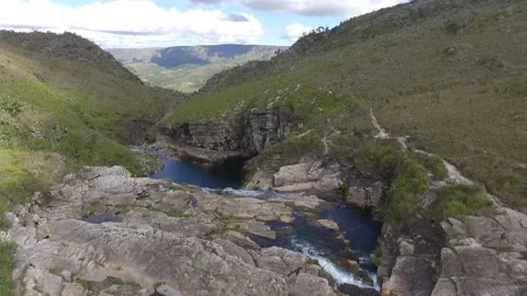 Lagoon rocky mountains Stock Footage 153550632