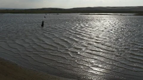 Lagoon Sunset 02 SLOWMO -702 Stock Footage 132681495