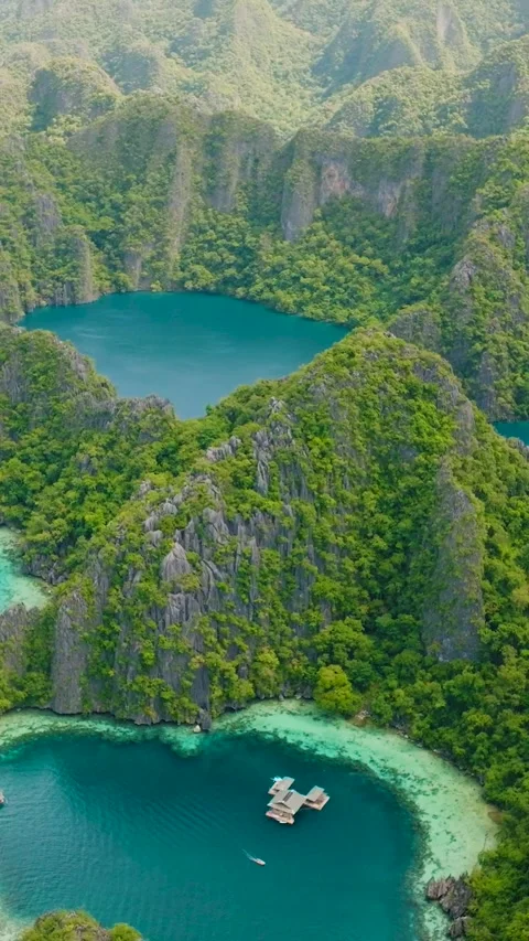 Lagoons in Coron, Palawan. Philippines. Stock Footage 311550291