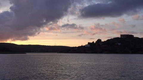 The lagoons of Ruidera at dawn Video stock 97980813