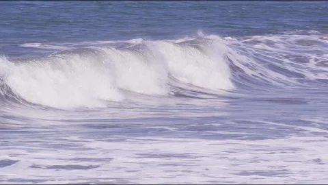 Lagos beach moving waves Stock Footage 121102994