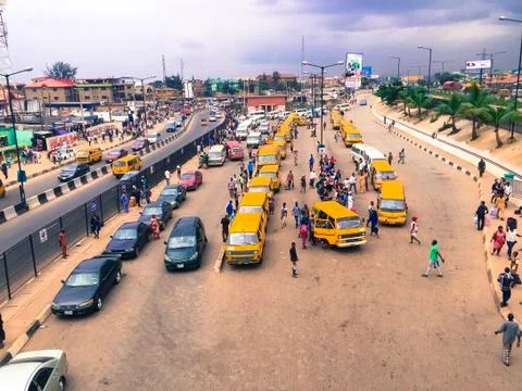 Lagos `Bus-Stops Stock Photos