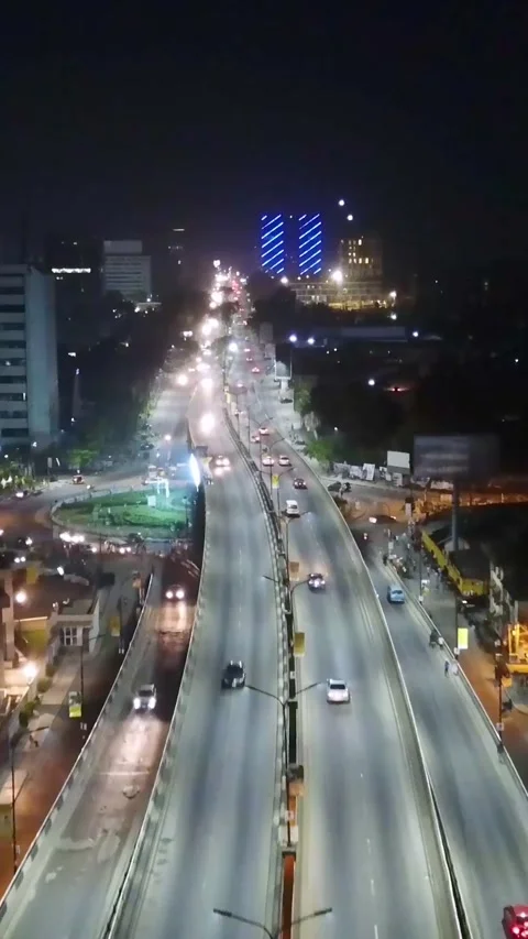 Lagos City at Night Stock Footage 307698654
