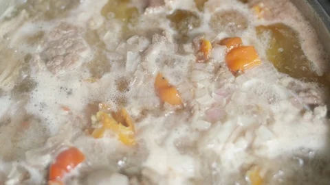 Lagos Cooking Meat Stock Footage 102780055