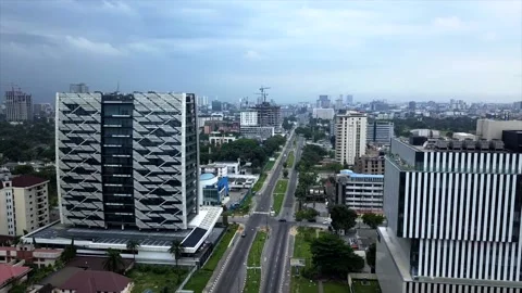 Lagos Lockdown Drone Stock Footage 131051505