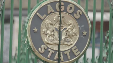 Lagos Logo at Tinubu Square Stock Footage 45904486