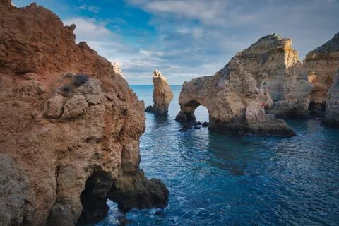 Lagos natural archs Stock Photos