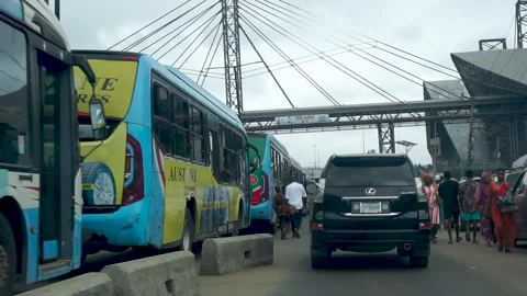 Lagos roads and transportation in Nigeria Video stock 249166345
