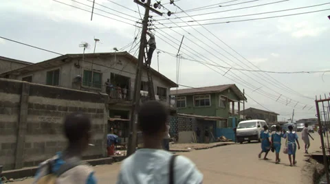 Lagos street Video stock 38535743