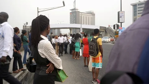 Lagos streets Stock Footage 124236539