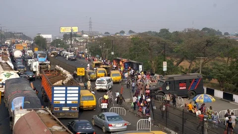 Lagos streets Stock Footage 124236549