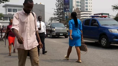 Lagos streets Stock Footage 124236622