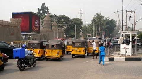 Lagos streets Stock Footage 124236818
