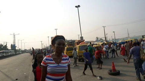 Lagos streets Stock Footage 124239169