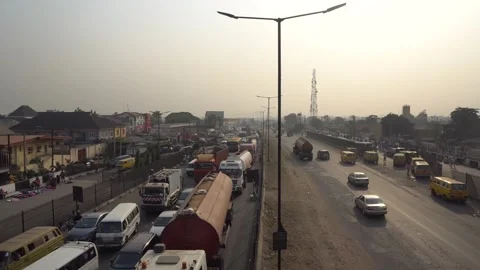 Lagos Traffic Stock Footage 245232570