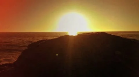 Laguna Beach 8mm Sunset Stock Footage 22019653