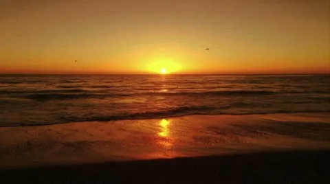 Laguna Beach 8mm Sunset Stock Footage 22019766