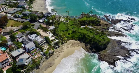 Laguna Beach California Drone | 4K Stock Footage