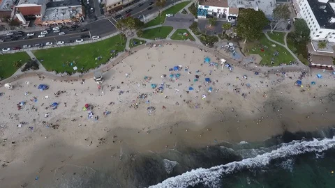 Laguna Beach Cloudy Day - High Descent #1 Stock-Footage 93643874