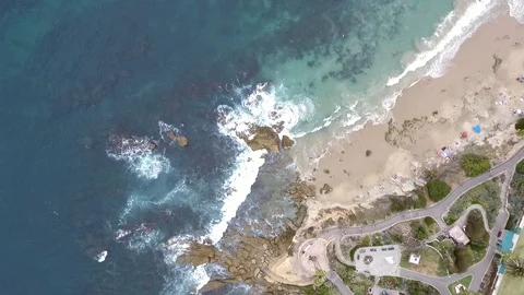Laguna Beach Cloudy Day - Point Rotate Stock-Footage 93644758