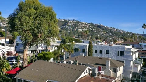 Laguna Beach Downtown View Beachside Town Pacific Coach Highway 스톡 동영상 265119364