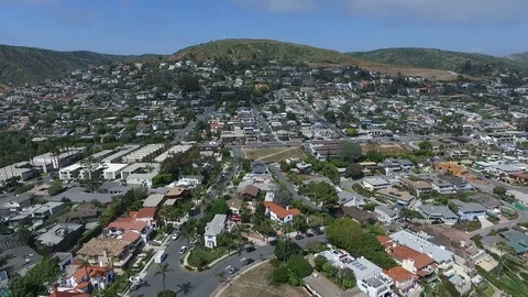 Laguna Beach Orange County Ca Coastal City Neighborhood Residential Aerial Stockbeeldmateriaal 91708106