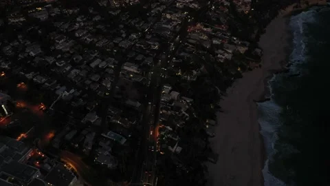 Laguna beach road with the beach Stock Footage 157829404