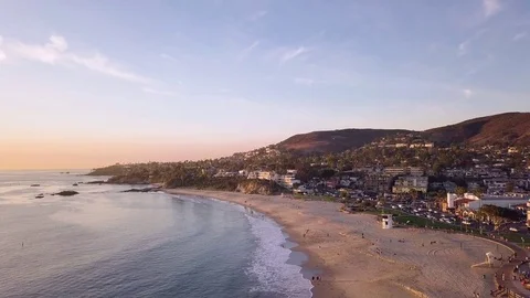 Laguna Beach at Sunset 스톡 동영상 83884294