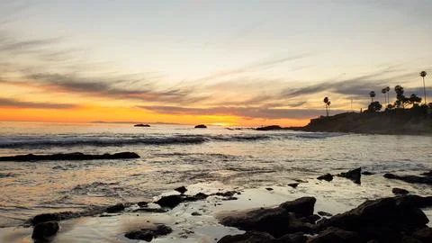 Laguna Beach Sunset Stock Photos