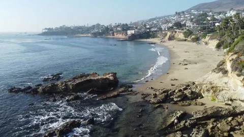 LagunaBeachFlyover Stock Footage 166742469