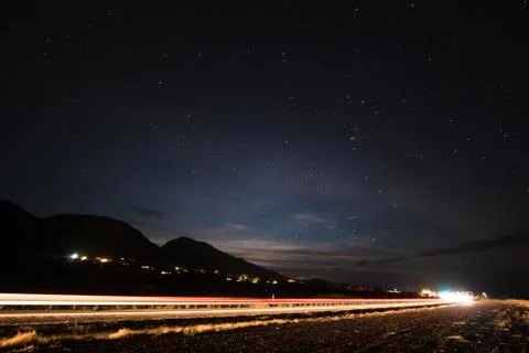 Lahaina bypass at night Stock Photos