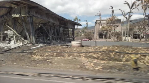Lahaina Fire - Aftermath Stock Footage 256625353