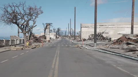 Lahaina Fire - Aftermath Stock Footage 260585545