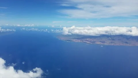 Lahaina from the plane Stock Footage 131332301