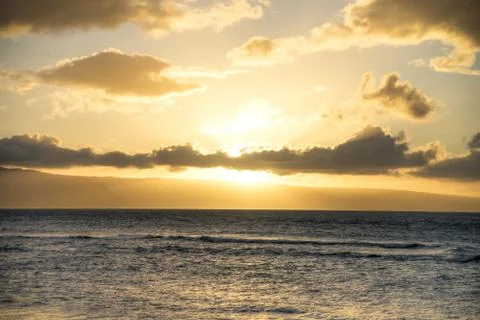 Lahaina Sunset Stock Photos