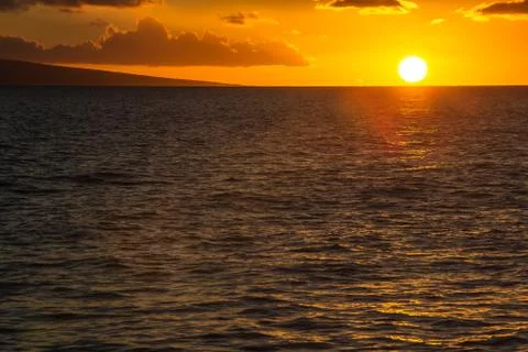 Lahaina Sunset Stock Photos